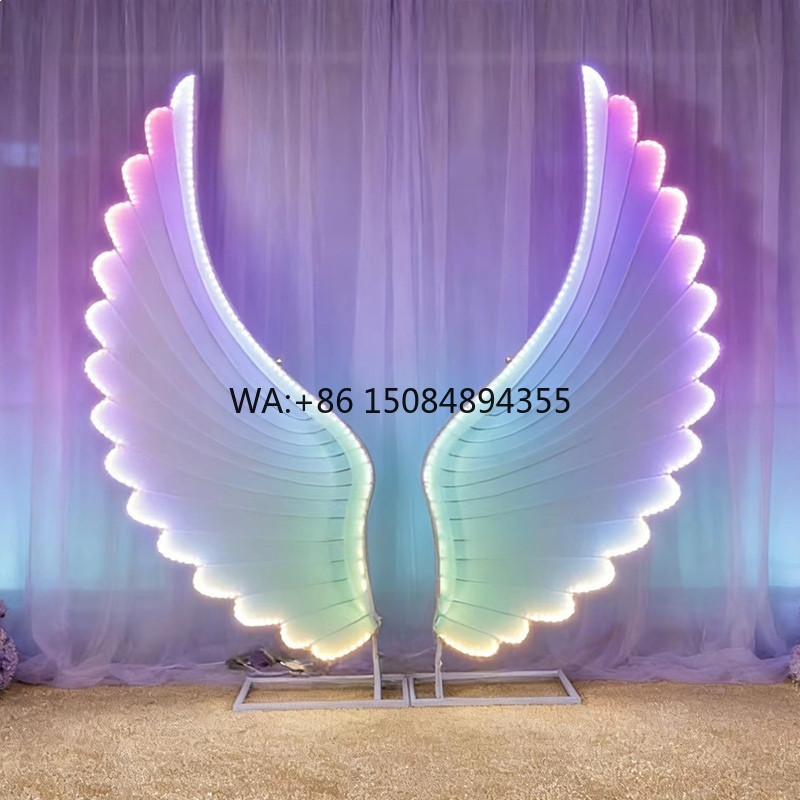 Event & Party Supply - ปีกนางฟ้าเรืองแสง ไฟ LED สีสันแฟนตาซี สำหรับตกแต่งฉากงานแต่งงาน งานอีเว้นท์