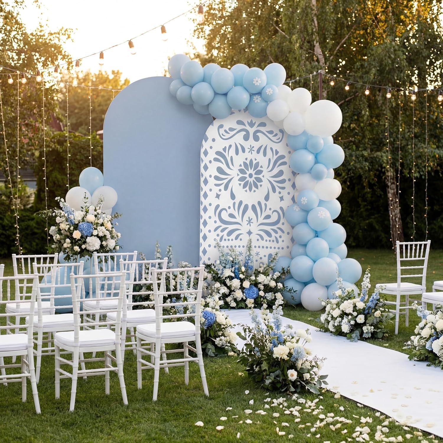 ฉากหลังแบบสองด้านสั่งทำพิเศษลา - Dessert Table Backdrop บทวิจารณ์และราคา